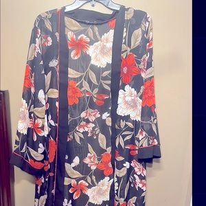 Black with flower design